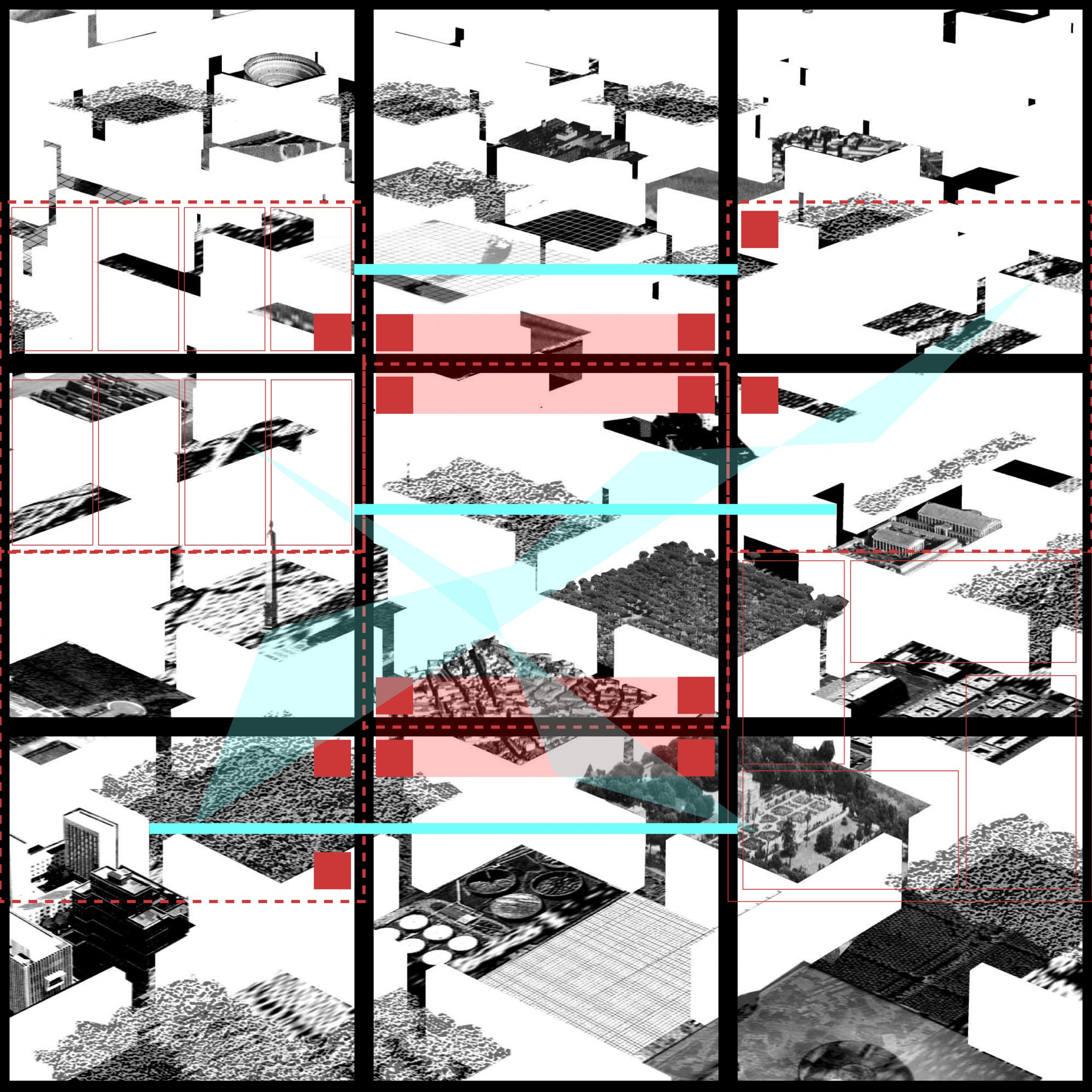 "The city of Rooms". Redrawn and Recomposed by the Author (2025). Based on Dogma, "City Walls"