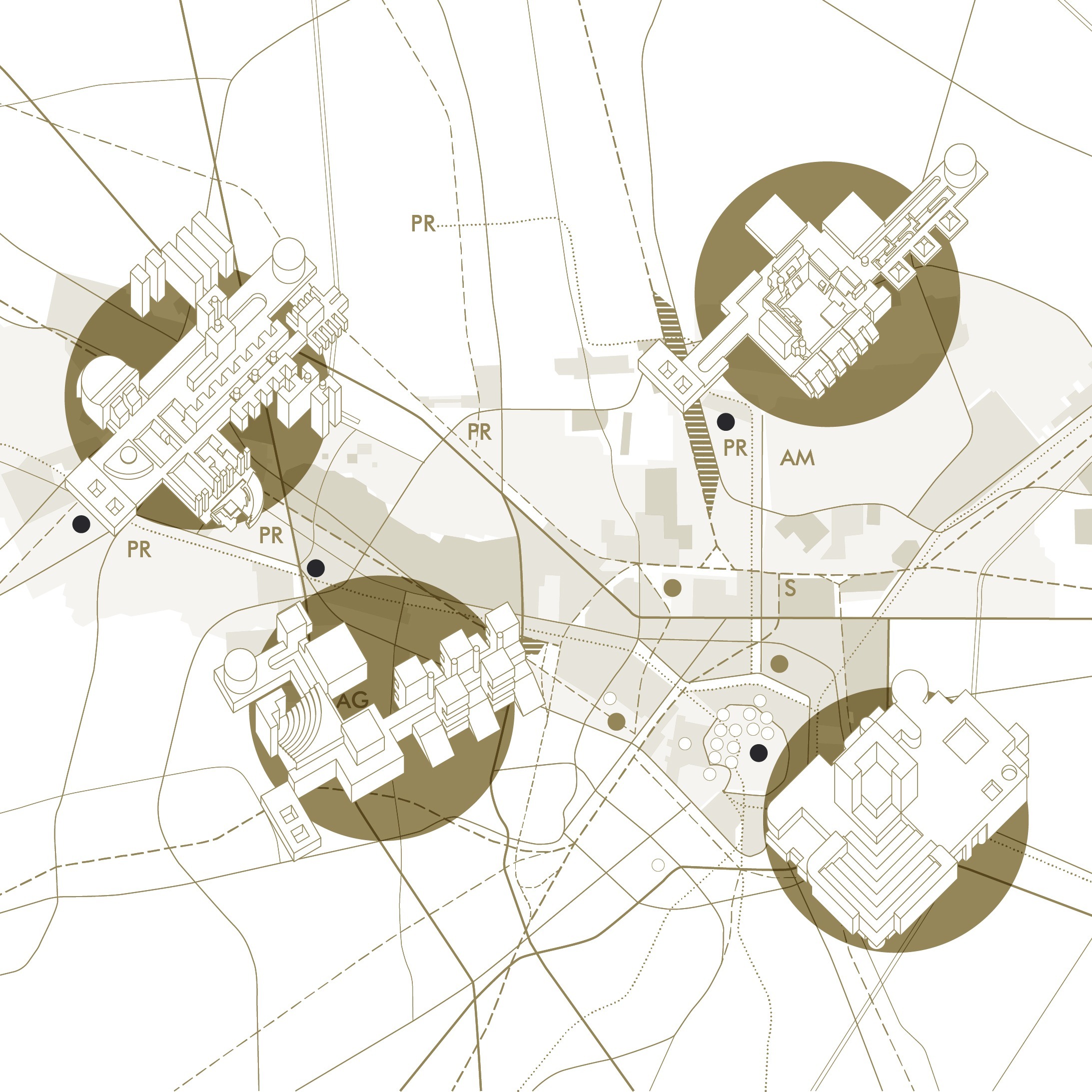"Didactic prototypes integrated in the anticipated 1985 plan of Milan by Canella". Montage by the Authors (2025).