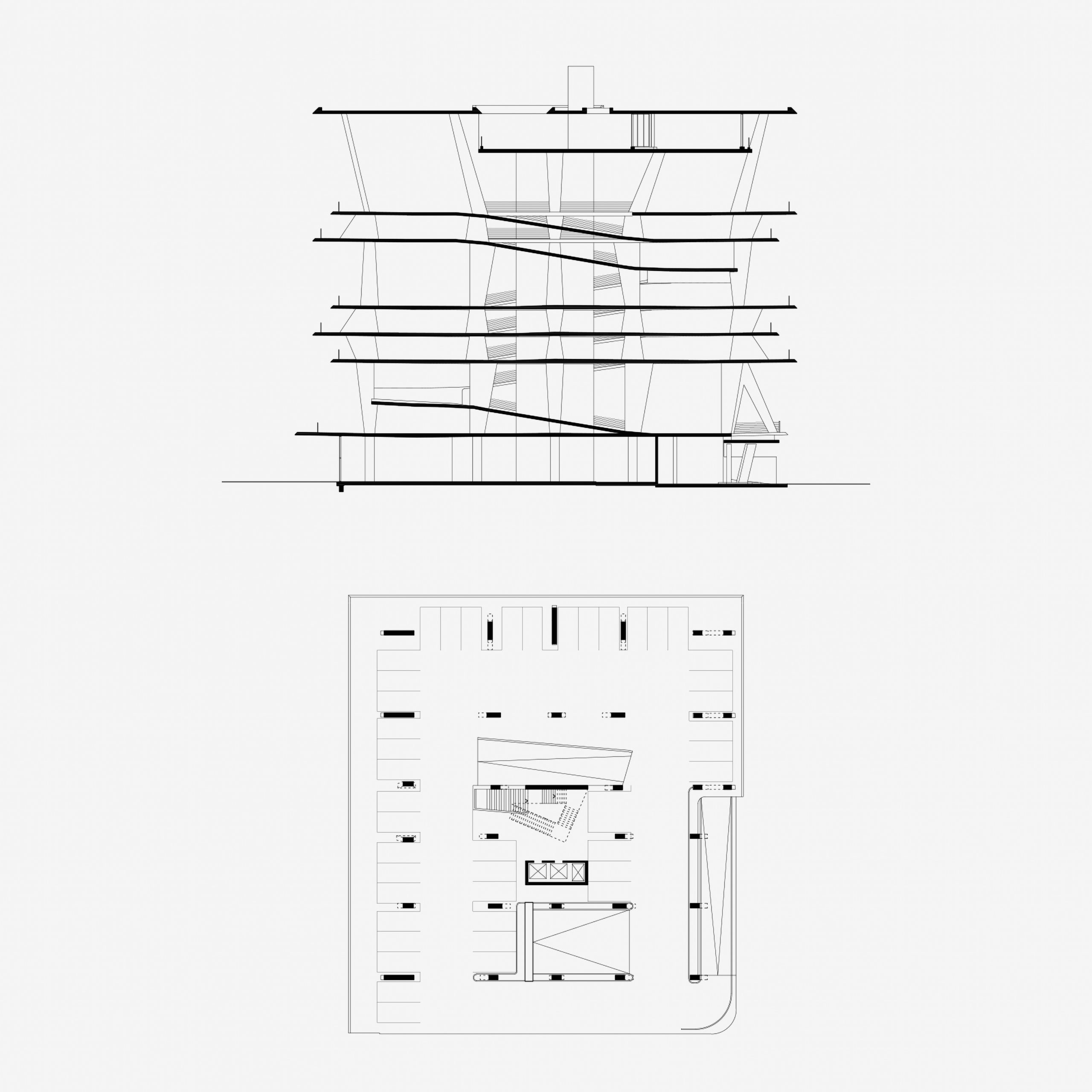 "Herzog & de Meuron, 1111 Lincoln Road, Miami Beach, Florida, USA, 2005 – 2010". Drawing by the Author (2024)